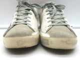 Golden Goose Superstar Low Top Sneakers White Leather & Pink Patent Size 38