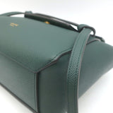 Celine Nano Belt Bag Forest Green Grained Calfskin Leather Crossbody NEW