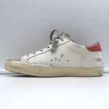 Golden Goose Superstar Low Top Sneakers White Leather & Pink Patent Size 38