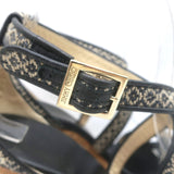 Jimmy Choo Portia Cork Platform Wedge Sandals Navy Woven Raffia Size 37