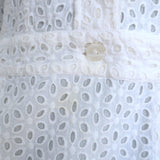 See by Chloe Eyelet-Embroidered Mini Dress White Cotton Size US 4