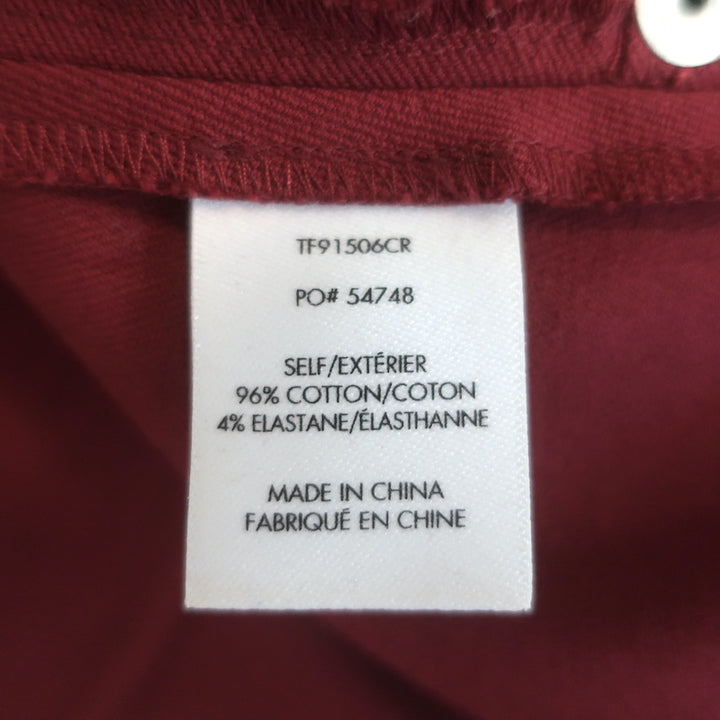 Derek Lam 10 Crosby Sleeveless Utility Mini Dress Burgundy Stretch Cotton Size 6