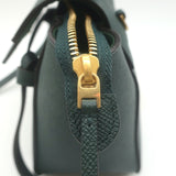 Celine Nano Belt Bag Forest Green Grained Calfskin Leather Crossbody NEW
