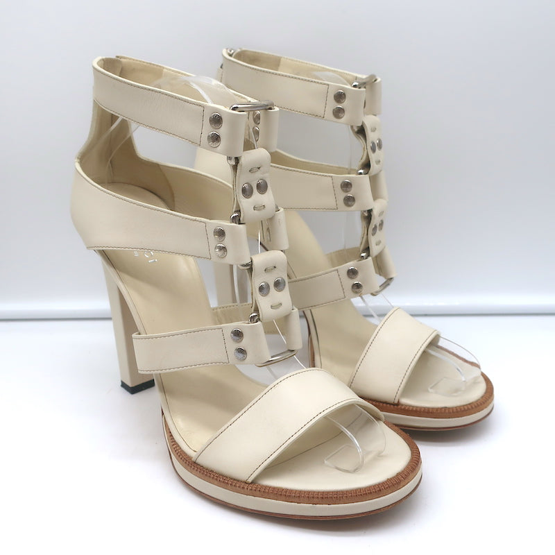 Louis Vuitton Grey Python Embossed And Leather Strappy Sandals Size 40  Louis Vuitton | The Luxury Closet