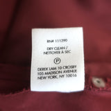 Derek Lam 10 Crosby Sleeveless Utility Mini Dress Burgundy Stretch Cotton Size 6