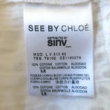 See by Chloe Eyelet-Embroidered Mini Dress White Cotton Size US 4