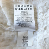 See by Chloe Eyelet-Embroidered Mini Dress White Cotton Size US 4