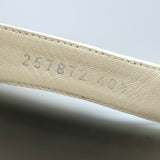 Gucci Platform Cage Sandals Cream Leather Size 40.5 Open Toe Heels