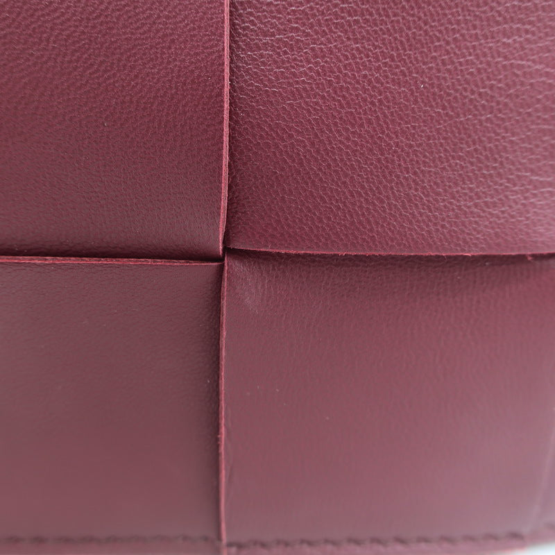 Bottega Veneta Cassette Belt Bag Bordeaux Maxi Intrecciato Leather