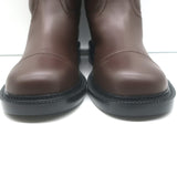 Chanel Cap Toe CC Short Riding Boots Dark Brown Leather Size 40 C NEW