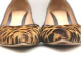 Gianvito Rossi 85 Leopard Print Calf Hair Pumps Size 39 Pointed Toe Heels