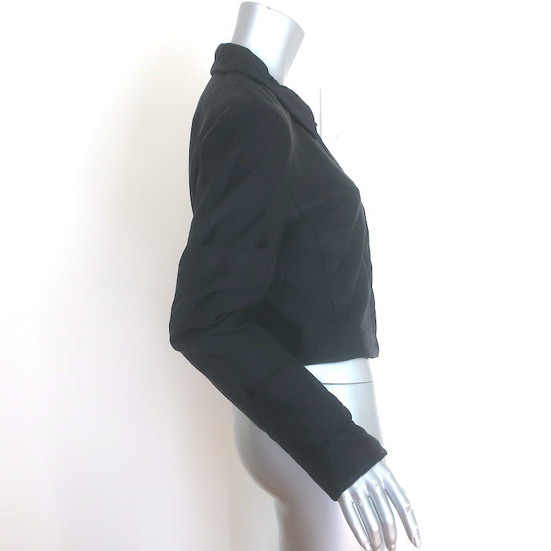 Vintage Chanel Identification 00T Quilted Nylon Zip-Up Jacket Black Size 40