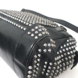 Burberry Edenham Satchel Black Studded Leather Large Shoulder Bag