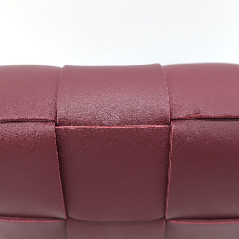 Bottega Veneta Cassette Belt Bag Bordeaux Maxi Intrecciato Leather