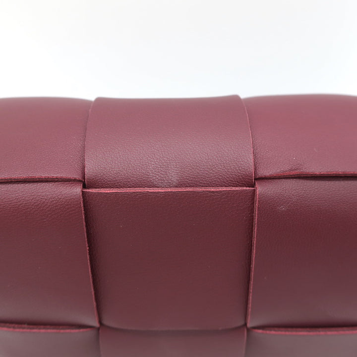 Bottega Veneta Cassette Belt Bag Bordeaux Maxi Intrecciato Leather