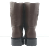 Chanel Cap Toe CC Short Riding Boots Dark Brown Leather Size 40 C NEW