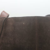 Lanvin Miss Sartorial Tote Dark Brown Suede Large Shoulder Bag