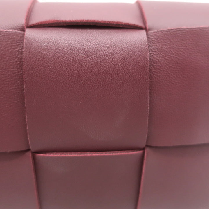 Bottega Veneta Cassette Belt Bag Bordeaux Maxi Intrecciato Leather