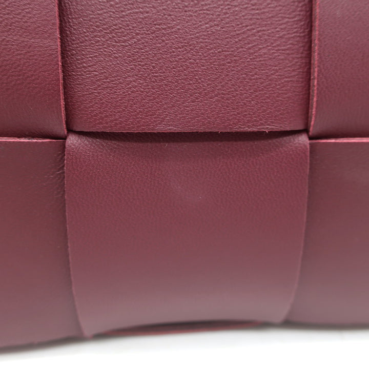 Bottega Veneta Cassette Belt Bag Bordeaux Maxi Intrecciato Leather