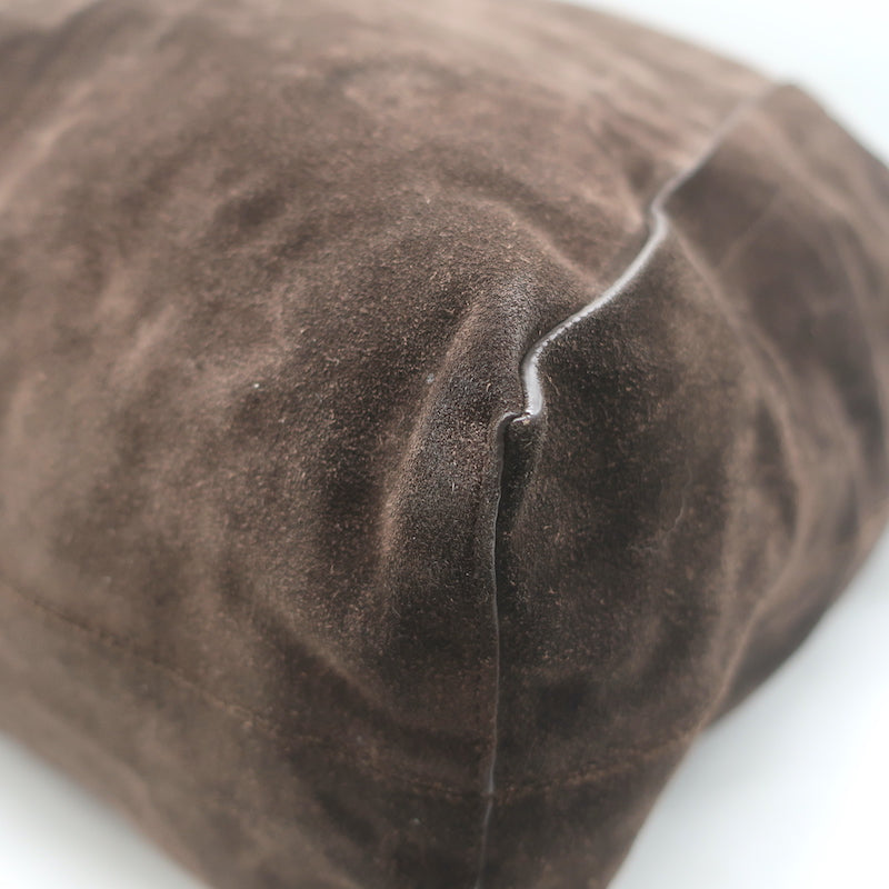 Lanvin Miss Sartorial Tote Dark Brown Suede Large Shoulder Bag