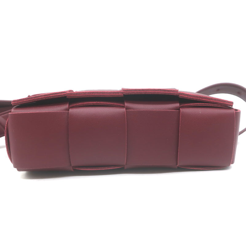 Bottega Veneta Cassette Belt Bag Bordeaux Maxi Intrecciato Leather