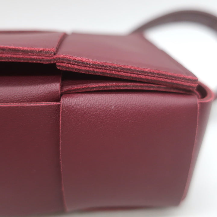 Bottega Veneta Cassette Belt Bag Bordeaux Maxi Intrecciato Leather