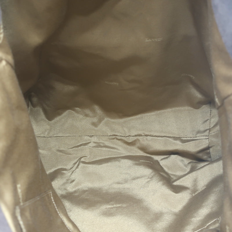 Lanvin Miss Sartorial Tote Dark Brown Suede Large Shoulder Bag