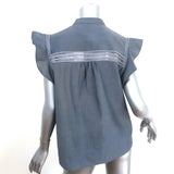 Brochu Walker Havana Top & Tiered Midi Skirt Set Washed Chambray Size Medium