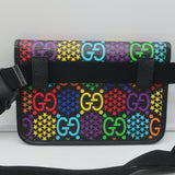 Gucci Psychedelic GG Coated Canvas Belt Bag Black/Multi Small Crossbody