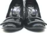 Roger Vivier Belle De Nuit Buckle Pumps Black Patent Leather Size 39