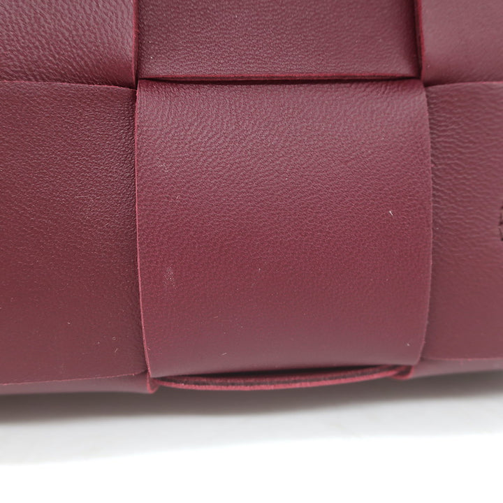 Bottega Veneta Cassette Belt Bag Bordeaux Maxi Intrecciato Leather