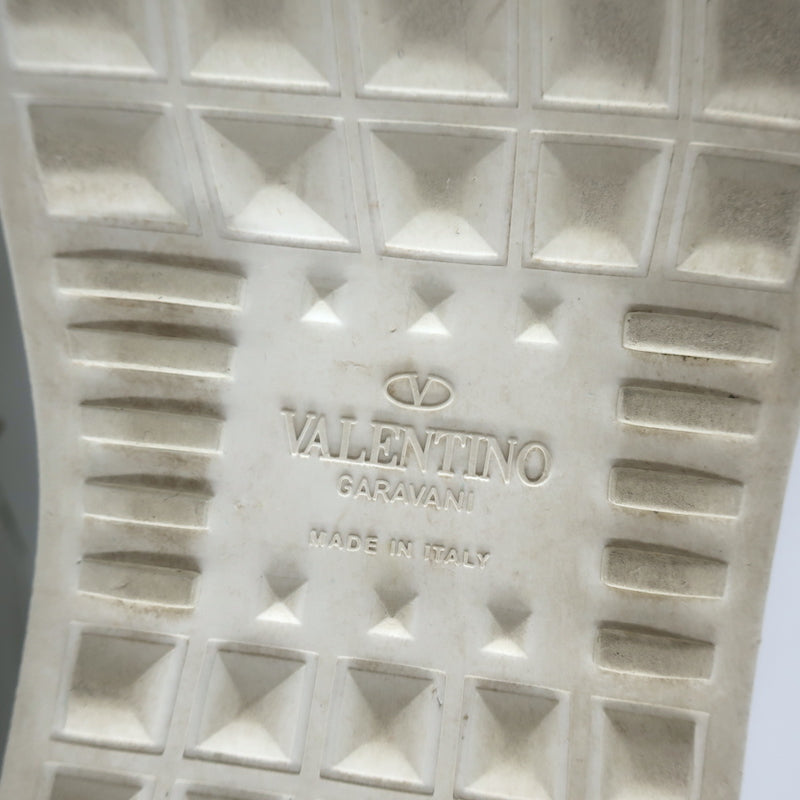 Valentino Rockstud Untitled Sneakers White Leather Size 39