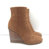 Maison Martin Margiela Lucite-Wedge Ankle Boots Camel Suede Size 37.5