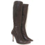 Christian Lacroix Knee High Pointed Toe Boots Dark Brown Leather Size 37.5