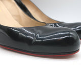 Christian Louboutin Simple 85 Pumps Black Patent Leather Size 38.5