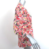 Stella McCartney Blouse Reese Pink Watercolor Floral Print Silk Size 40