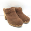 Veronica Beard Dacey Platform Clogs Brown Suede Size 10 Heeled Mules