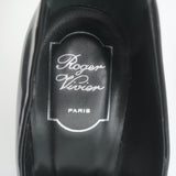 Roger Vivier Belle De Nuit Buckle Pumps Black Patent Leather Size 39