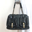 Fendi B Bag Black Patent-Trimmed Leather Chain Strap Small Shoulder Bag