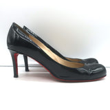 Christian Louboutin Simple 85 Pumps Black Patent Leather Size 38.5
