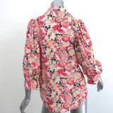 Stella McCartney Blouse Reese Pink Watercolor Floral Print Silk Size 40