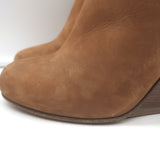 Maison Martin Margiela Lucite-Wedge Ankle Boots Camel Suede Size 37.5