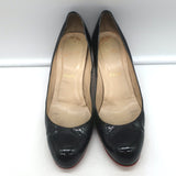 Christian Louboutin Simple 85 Pumps Black Patent Leather Size 38.5