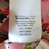 Stella McCartney Blouse Reese Pink Watercolor Floral Print Silk Size 40