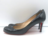 Christian Louboutin Simple 85 Pumps Black Patent Leather Size 38.5