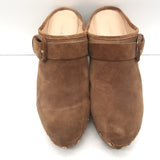 Veronica Beard Dacey Platform Clogs Brown Suede Size 10 Heeled Mules