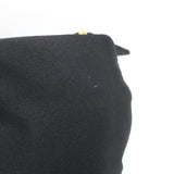 Prada Raso Rosette Clutch Black Satin