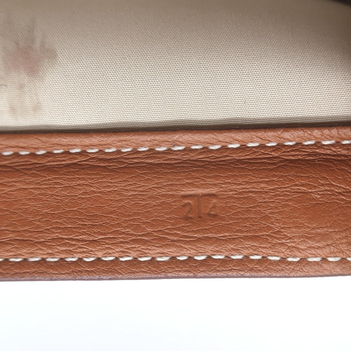 Hermes 2006 Karo GM Pouch Gold Swift Leather Cosmetic Bag Palladium Hardware