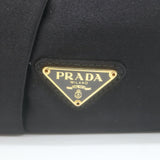 Prada Raso Rosette Clutch Black Satin