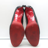 Christian Louboutin Simple 85 Pumps Black Patent Leather Size 38.5